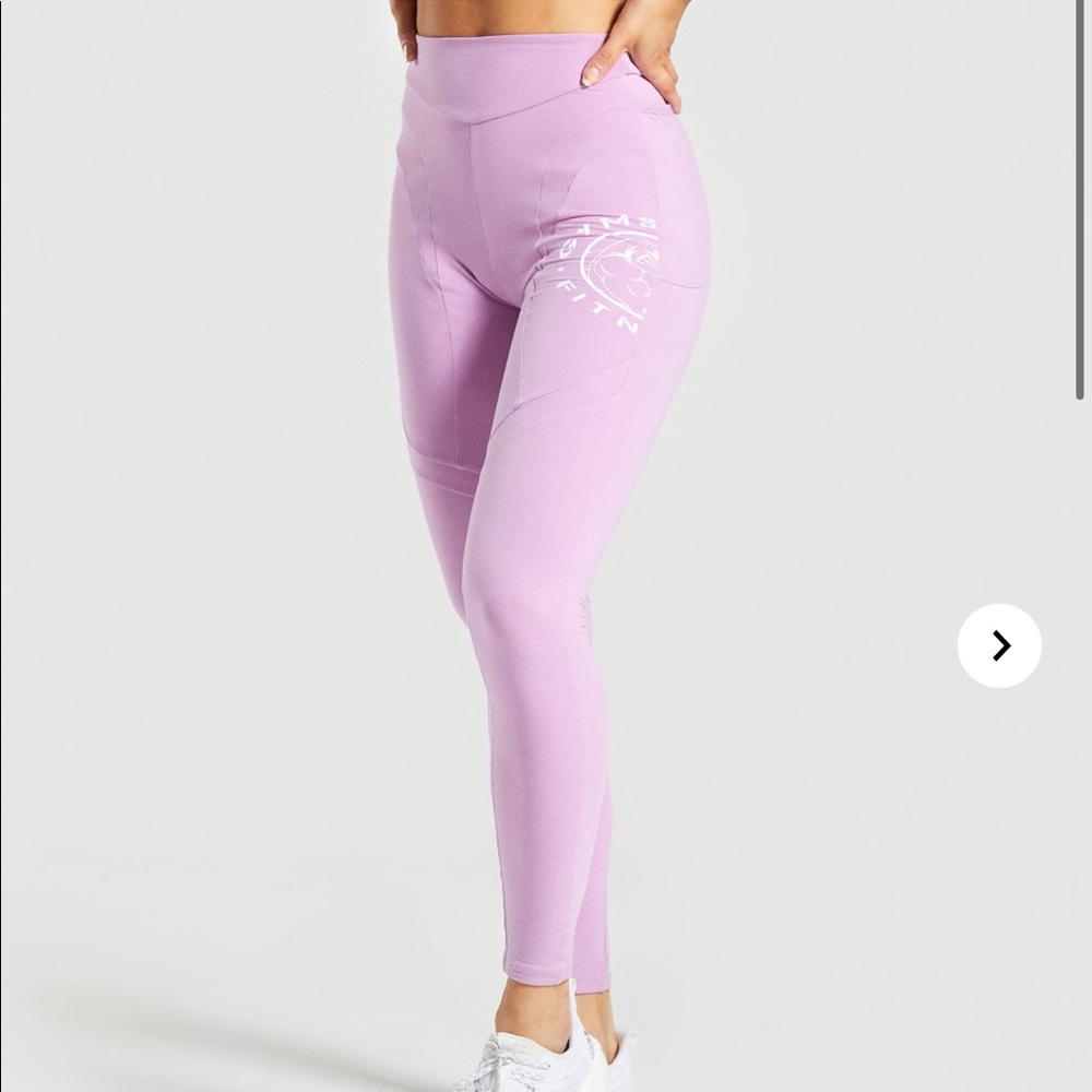 Gymshark light pink workout leggings